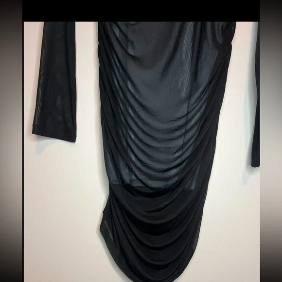 Dolls kill black laced mini dress goth style new with tags size XL long sleeve - Picture 3 of 8